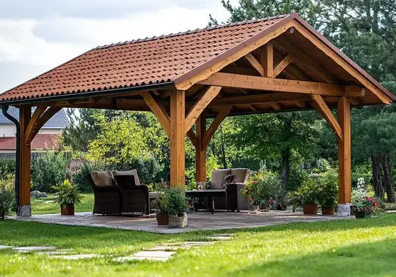 Jaki kolor altany na działce?