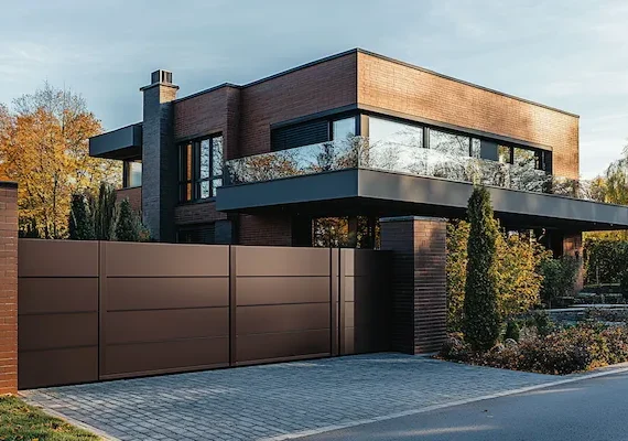 Moderne Gartengestaltung mit Zäunen aus Polen