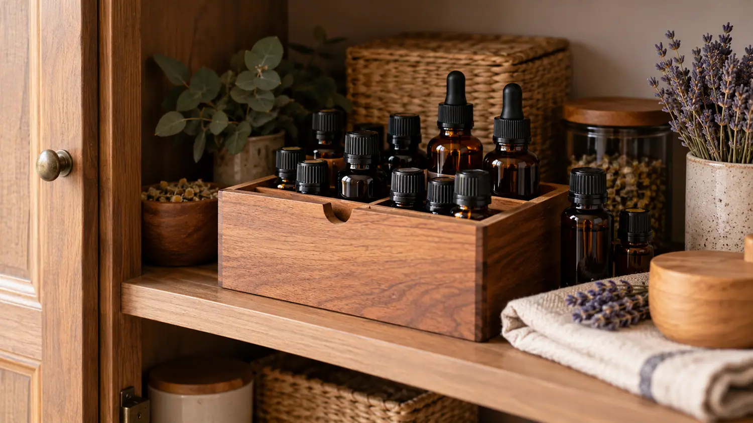 Rustykalna apteczka aromaterapeutyczna